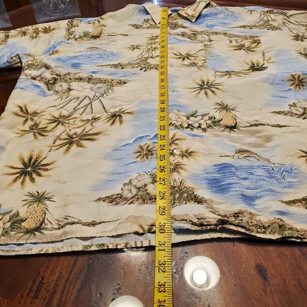 Tommy Hilfiger Men's Hawaiian Island Palm Tree Vacation Shirt in Size L - Picture 7 of 14